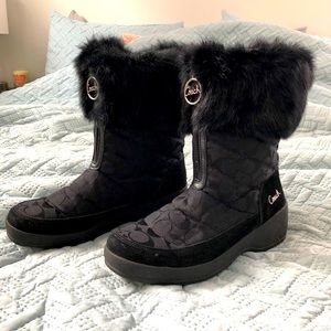 Coach Signature Faith Boots Womens